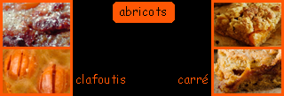 lien recette de clafoutis et carrés aux abricots